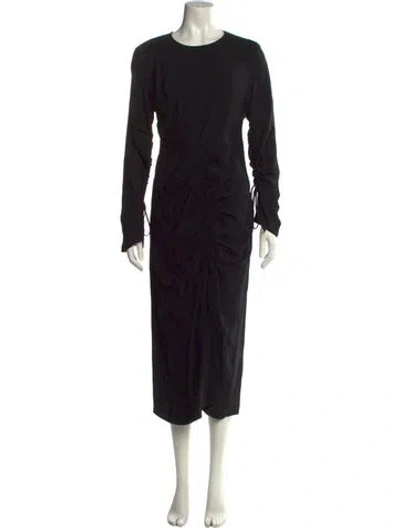 Pre-owned Holzweiler Crew Neck Long Dress In Black