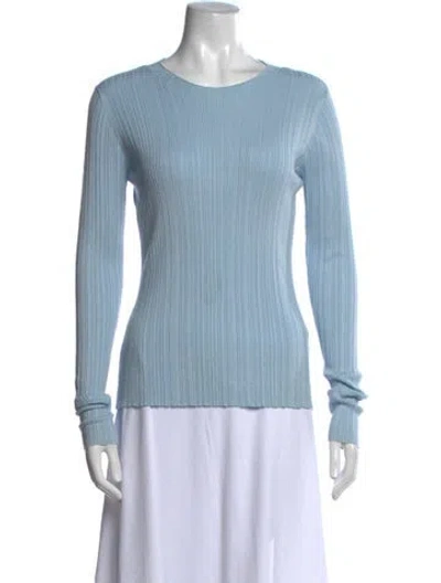 Pre-owned Holzweiler Crew Neck Long Sleeve Top In Blue