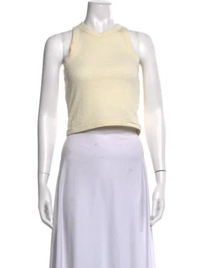 Pre-owned Holzweiler Crew Neck Sleeveless Top In Yellow