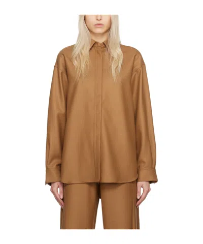 Holzweiler Dais Lapel Shirt In Brown