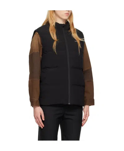 Holzweiler Diff Zip-up Padded Gilet In Black
