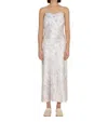 Holzweiler White & Purple Eila Midi Dress In Multi