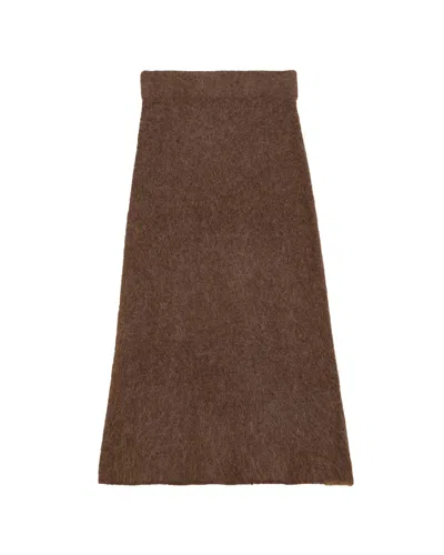 Holzweiler Fure Fluffy Skirt In Dark Brown