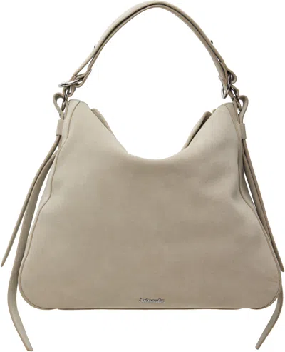 Holzweiler Gray Bud Slouchy Suede Bag In 1052 Lt. Grey