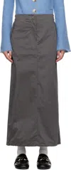Holzweiler Gray Mandel Track Maxi Skirt In 1053 Grey