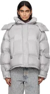 Holzweiler Gray Steilia Short Down Jacket In 1052 Lt. Grey