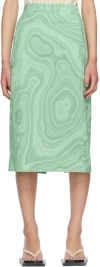 Holzweiler Green Natali Midi Skirt In 1318 Green Mix