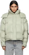 Holzweiler Green Steilia Short Down Jacket In 1301 Lt. Green