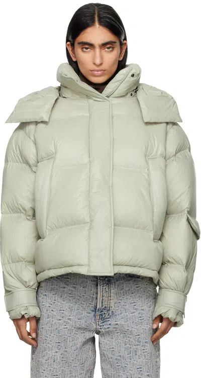 Holzweiler Green Steilia Short Down Jacket In 1301 Lt. Green