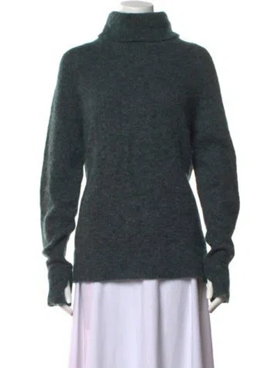 Pre-owned Holzweiler Kid Mohair Turtleneck Sweater In Green