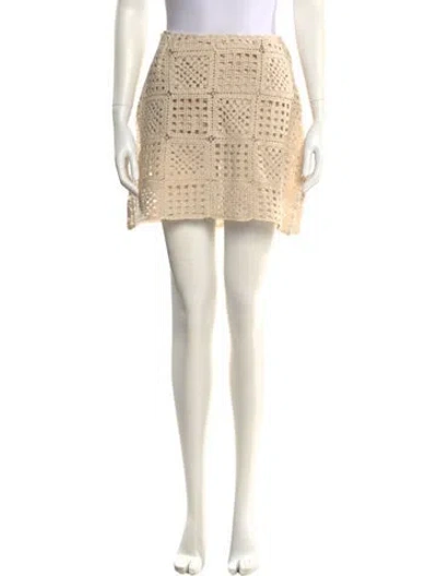 Pre-owned Holzweiler Lace Pattern Mini Skirt In Neutral