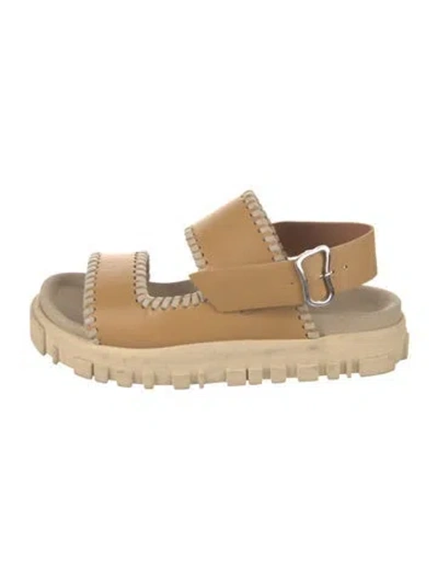 Pre-owned Holzweiler Leather Sandals In Neutrals