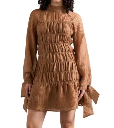 Holzweiler Lofta Short Structured Dress In Brown