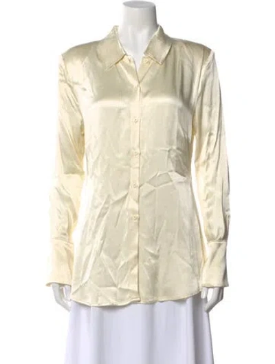 Pre-owned Holzweiler Long Sleeve Button-up Top In Neutrals