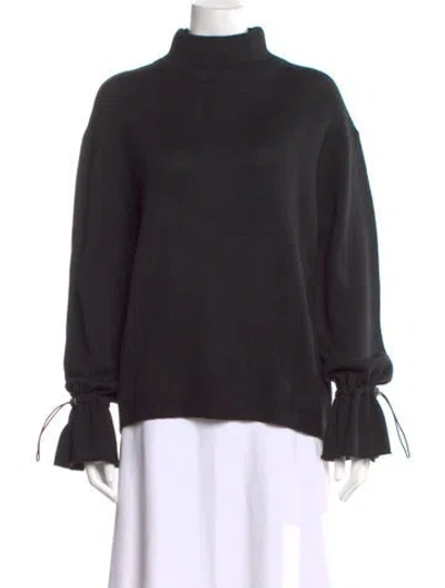 Pre-owned Holzweiler Merino Wool Crew Neck Sweater In Black