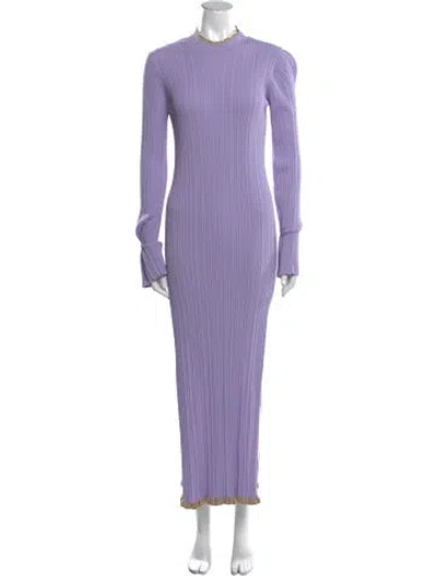 Pre-owned Holzweiler Mock Neck Long Dress W/ Tags In Purple