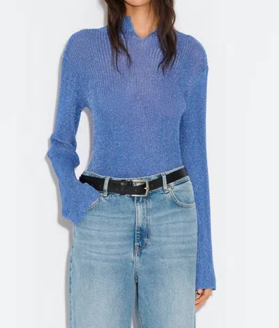 Holzweiler Moonlight Turtleneck Top In Blue