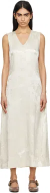 Holzweiler Off-white Luka Jacquard Maxi Dress In 1002 Sand