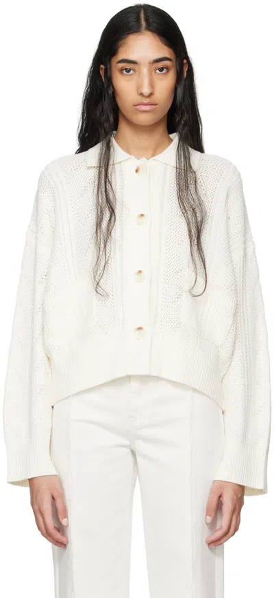 Holzweiler Off-white Serena Cardigan In 1000 White