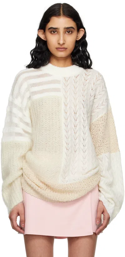 Holzweiler Off-white W.turf Sweater In 1004 White Mix
