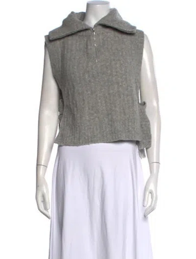 Pre-owned Holzweiler Open Front Sweater In Gray