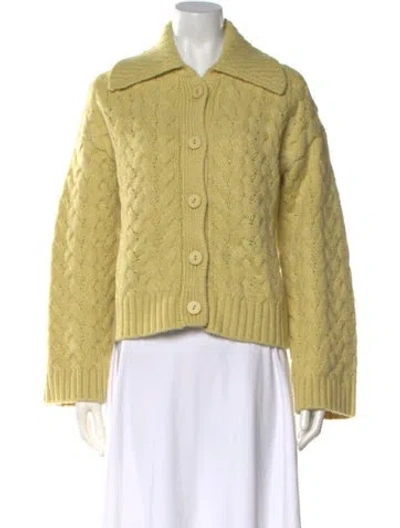 Pre-owned Holzweiler Open Front Sweater In Yellow