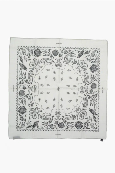 Holzweiler Organic Cotton Foulard With Paisley Pattern In Neutral