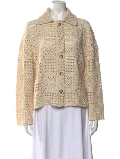Pre-owned Holzweiler Patterned Long Sleeve Top In Neutrals