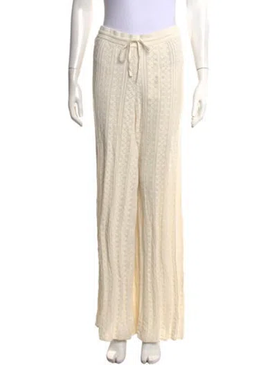 Pre-owned Holzweiler Patterned Wide Leg Pants In Neutrals