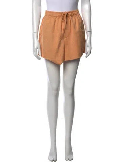 Pre-owned Holzweiler Plaid Print Wide Leg Pants In Orange