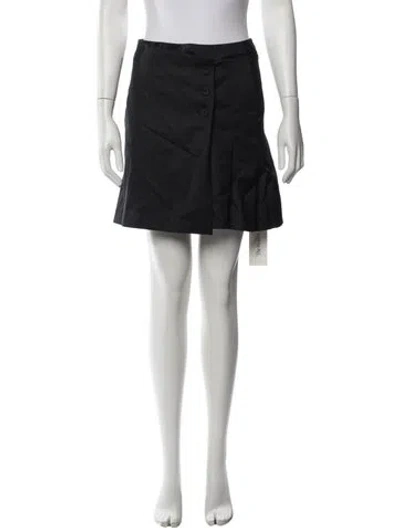 Pre-owned Holzweiler Pleated Accents Mini Skirt In Black