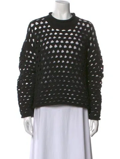 Pre-owned Holzweiler Printed Crew Neck Sweater In Black