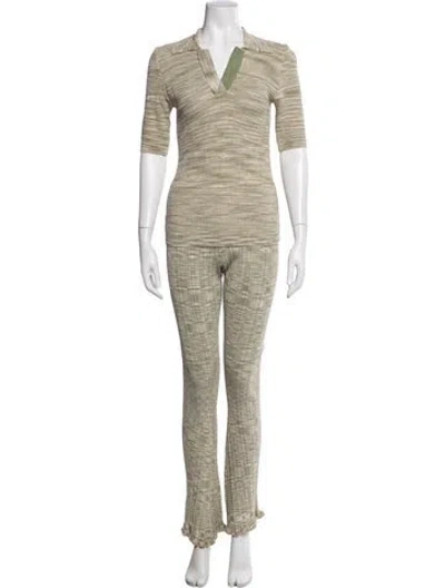 Pre-owned Holzweiler Printed Pant Set In Neutrals