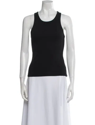 Pre-owned Holzweiler Scoop Neck Sleeveless Top In Black
