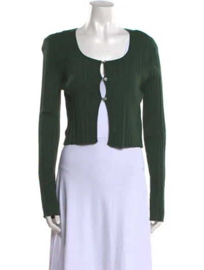 Pre-owned Holzweiler Scoop Neck Sweater In Green