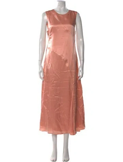 Pre-owned Holzweiler Silk Long Dress In Pink