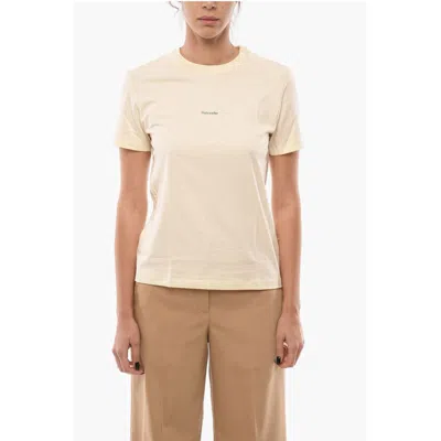 Holzweiler Solid Color Suzana Crew-neck T-shirt With Printed Women's Logo