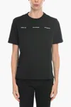 Holzweiler Solid Color W.kjerag National Crew-neck T-shirt With Back Pr In Black