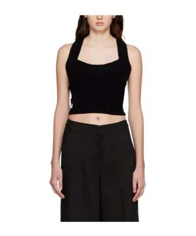 Holzweiler Square Collar Short Sling In Black