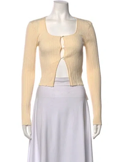 Pre-owned Holzweiler Square Neckline Long Sleeve Top In Neutrals
