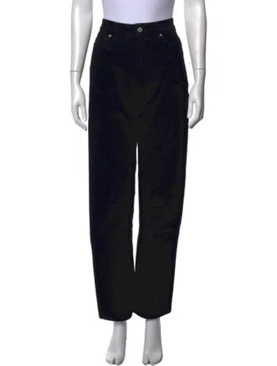 Pre-owned Holzweiler Straight Leg Pants In Black