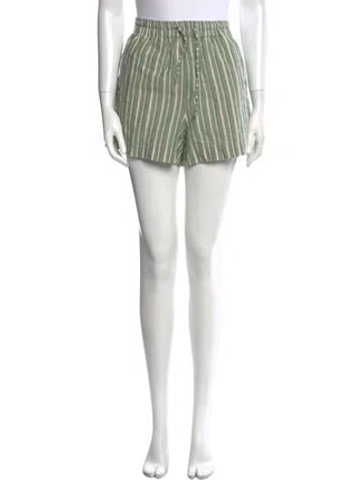 Pre-owned Holzweiler Striped Mini Shorts In Neutral