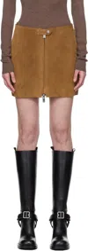 Holzweiler Tan Cia Suede Leather Miniskirt In 1102 Camel