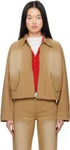 Holzweiler Tan Juno Workwear Jacket In 1103 Lt. Brown