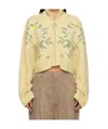 Holzweiler Yellow Tine Cropped Cardigan In Yellow