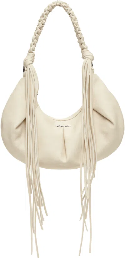 Holzweiler White Cocoon Small Bag In 1001 Ecru