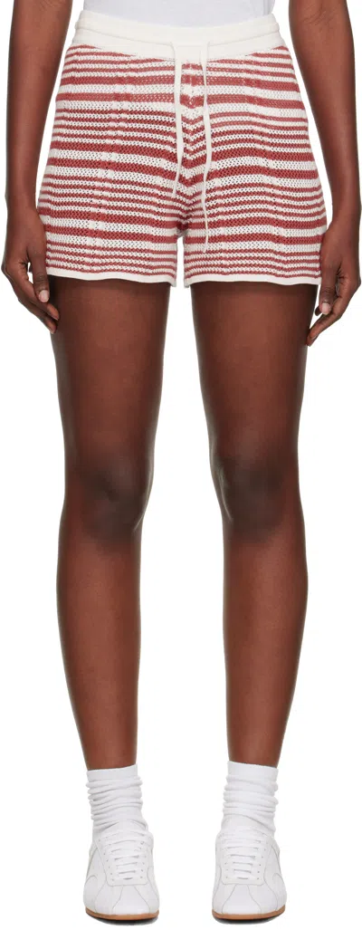 Holzweiler ホワイト Kelp ボーダー ショートパンツ