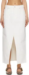 Holzweiler White Slim-fit Denim Maxi Skirt In 1001 Ecru