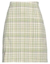 Holzweiler Checked Motif Belle Skirt With Side Split Hem In Green