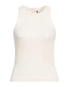 Holzweiler Woman Tank Top Cream Size L Organic Cotton, Elastane In White